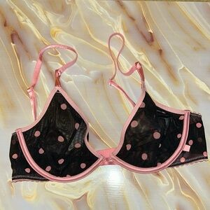 VS Polka Dot Mesh Bra 34C